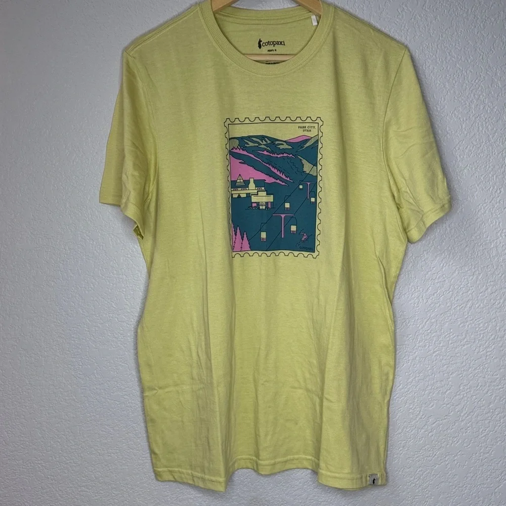 Cotopaxi Men's T Shirt Utah Yellow Size Medium - Picture 2 of 7